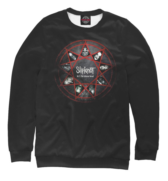 Свитшот для девочек с изображением Slipknot цвета Белый