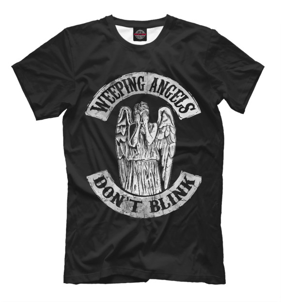 Мужская футболка с изображением Weeping Angels цвета Черный