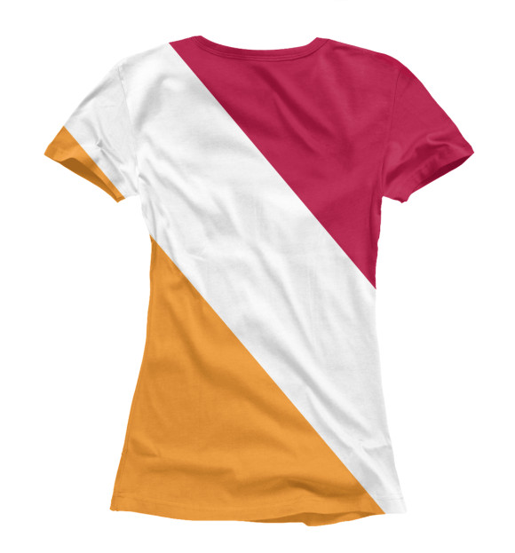 Женская футболка с изображением FC ROMA цвета Белый