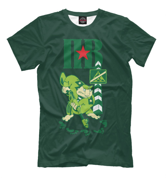 Мужская футболка с изображением Пограничные войска цвета Темно-зеленый