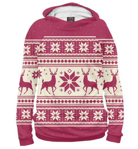 

Худи Print Bar, Белый, Свитер с оленями