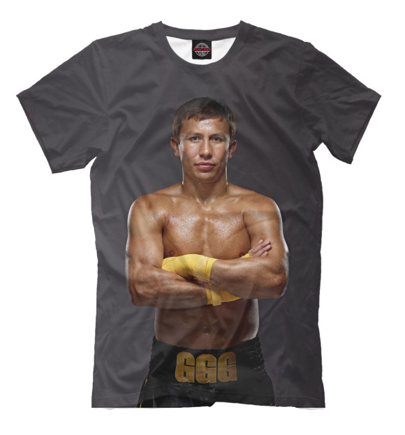 Футболка для мальчиков с изображением GGG Геннадий Головкин цвета Молочно-белый