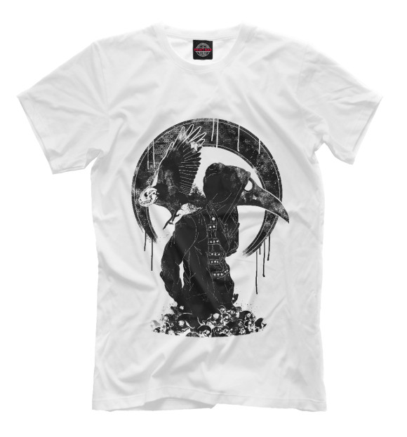 Мужская футболка с изображением Plague doctor цвета Молочно-белый