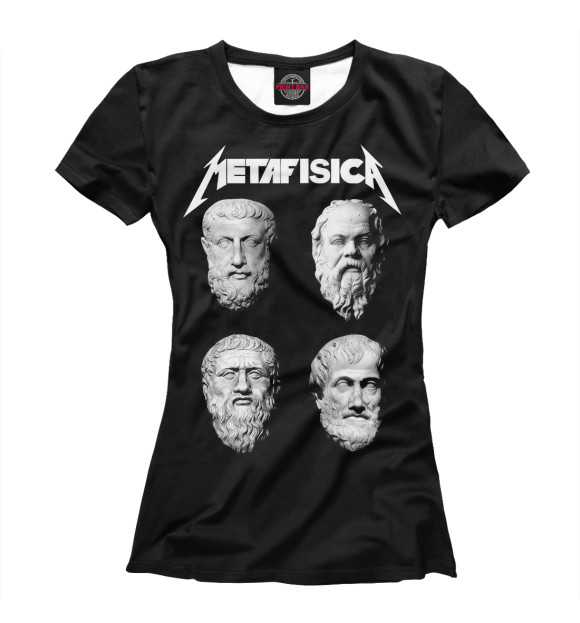 Женская футболка с изображением Метафизика цвета Белый