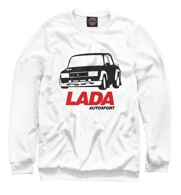 Свитшот для мальчиков с изображением Lada Autosport цвета Белый