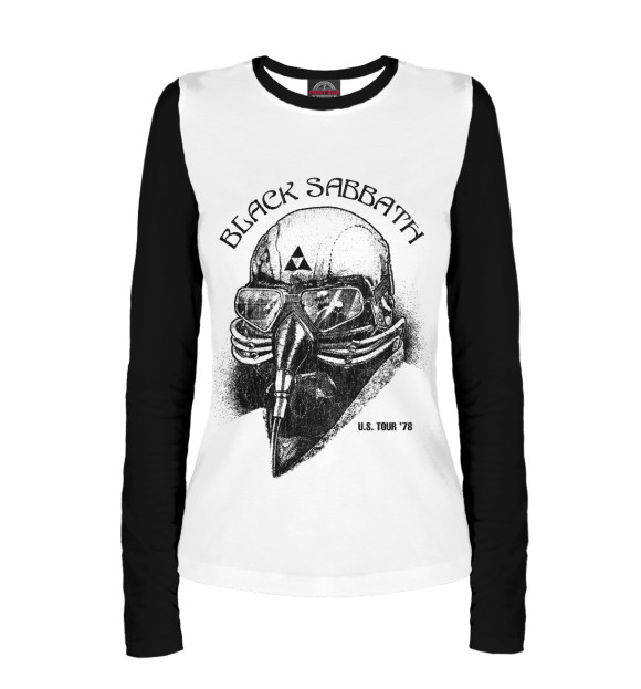 Женский лонгслив с изображением Black Sabbath цвета Белый