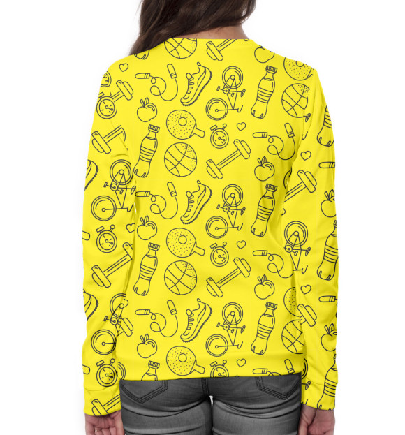 Женский свитшот с изображением Тренер цвета Белый