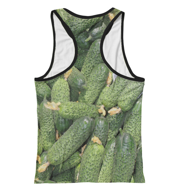 Женская майка-борцовка с изображением Огурцы цвета Белый