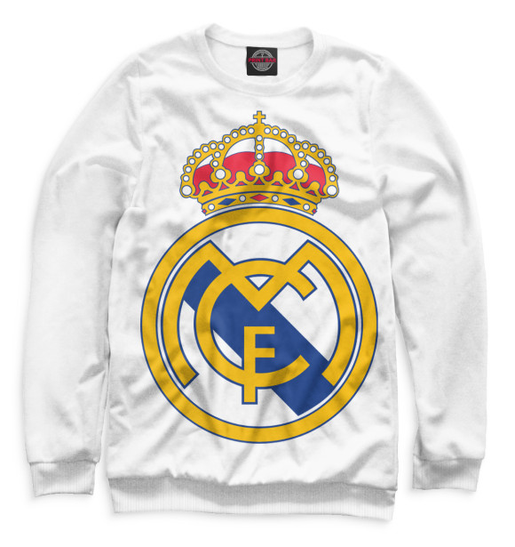 Свитшот для девочек с изображением Real Madrid цвета Белый