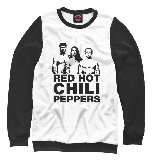 Мужской свитшот с изображением Red Hot Chili Peppers цвета Белый
