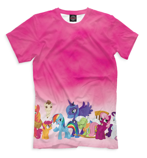 Футболка для мальчиков с изображением My Little Pony цвета Темно-розовый