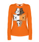 Женский лонгслив Оранжевые коты