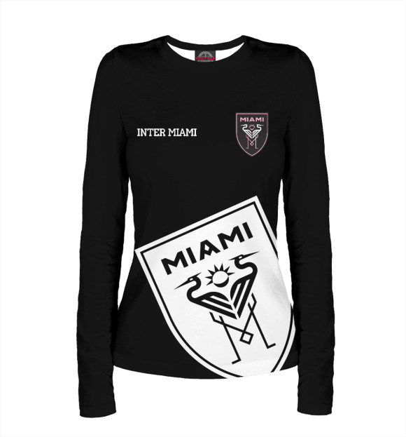 Женский лонгслив с изображением Inter Miami цвета Белый