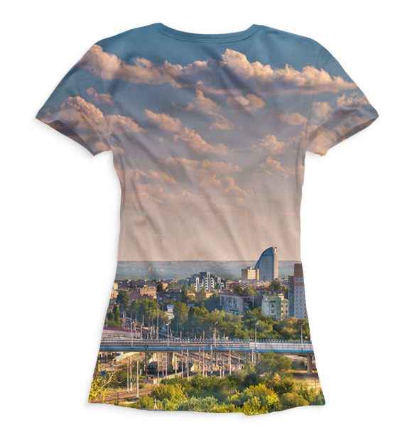 Футболка для девочек с изображением Волгоград цвета Белый