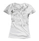 Женская футболка Кот в Снегу
