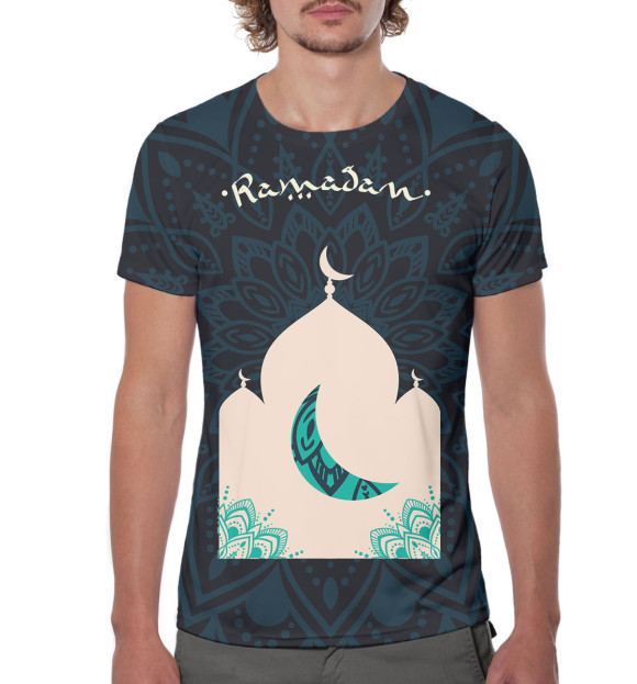 Мужская футболка с изображением Рамадан цвета Белый