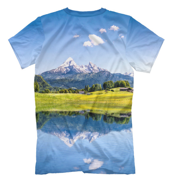 Футболка для мальчиков с изображением Озеро цвета Белый