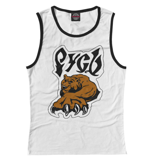 Майка для девочки с изображением Русь цвета Белый