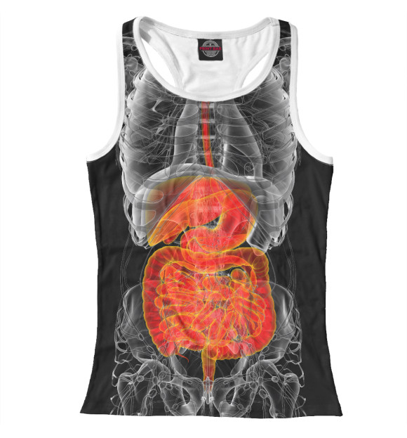 Женская майка-борцовка с изображением Рентген цвета Белый