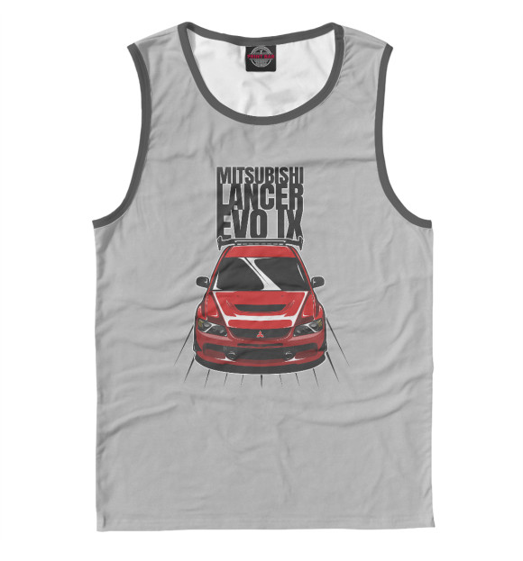 Майка для мальчика с изображением Mitsubishi Lancer Evo IX цвета Белый