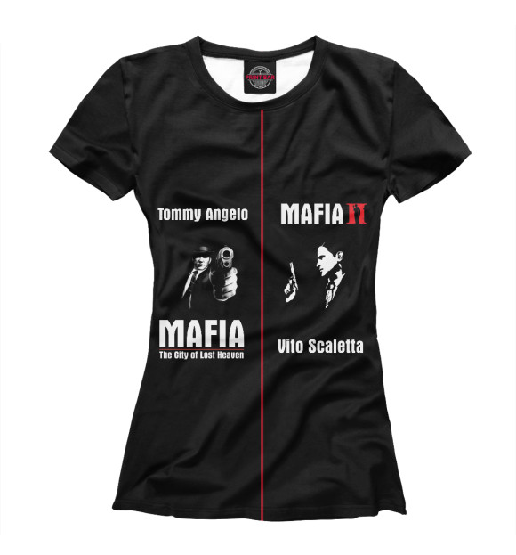 Футболка для девочек с изображением Mafia цвета Белый