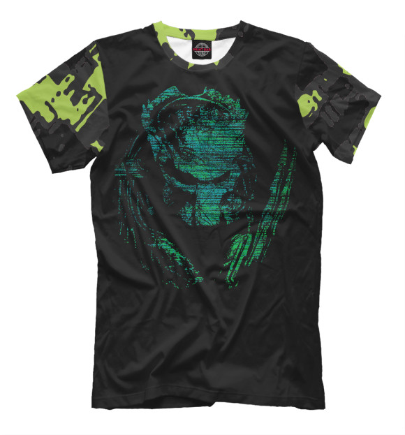 Мужская футболка с изображением Predator цвета Черный