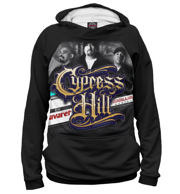 Мужское худи с изображением Cypress Hill by Graftio цвета Белый