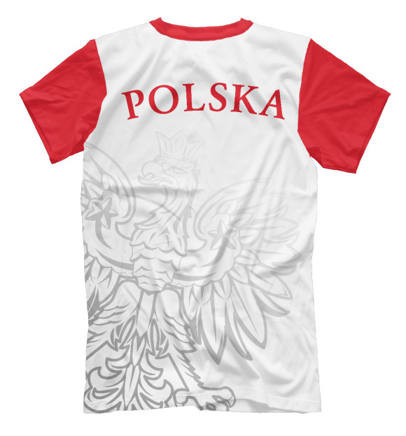 Мужская футболка с изображением Польша цвета Белый