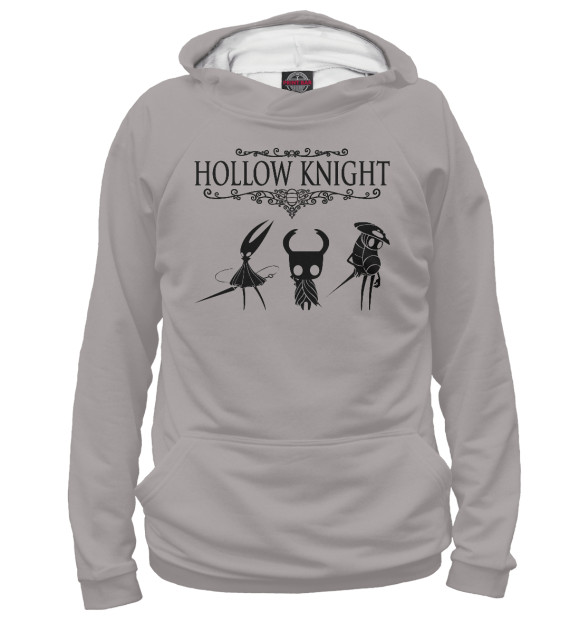 Женское худи с изображением Hollow Knight цвета Белый