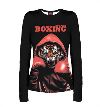 Лонгслив для девочки Boxing tiger