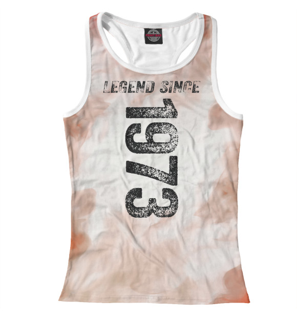 Женская майка-борцовка с изображением Legend Since 1973 цвета Белый