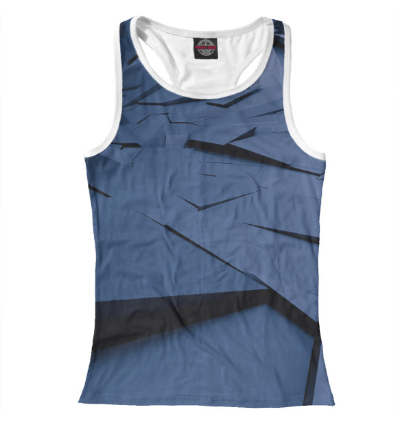 Женская майка-борцовка с изображением Абстракция преломлений цвета Белый