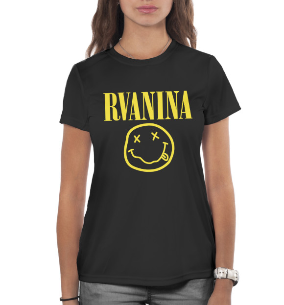 Женская футболка с изображением RVANINA цвета Белый