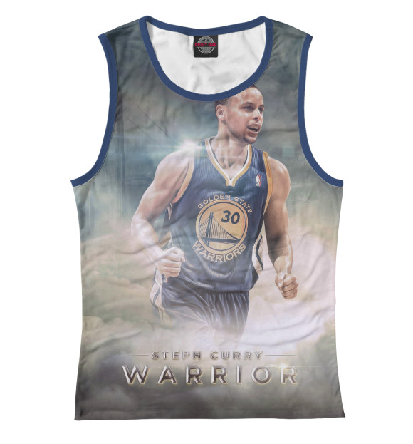 Женская майка с изображением Stephen Curry цвета Белый