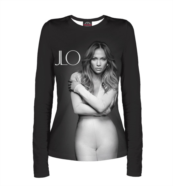 Женский лонгслив с изображением Jennifer Lopez цвета Белый