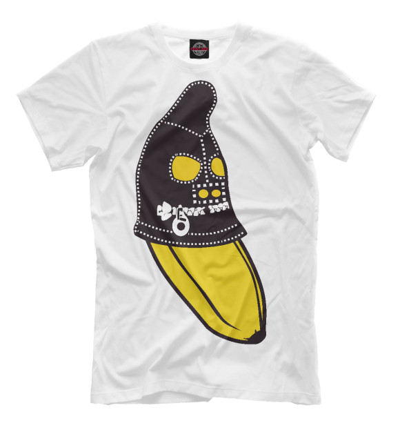 Мужская футболка с изображением Банан бдсм цвета Молочно-белый