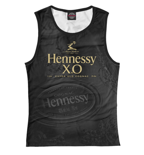 Майка для девочки с изображением Hennessy X.O безалкогольный цвета Белый