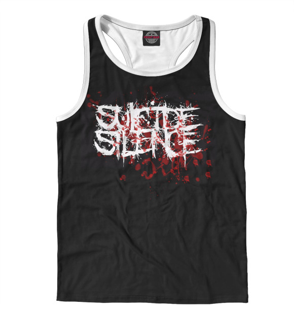 Мужская майка-борцовка с изображением Suicide Silence цвета Белый