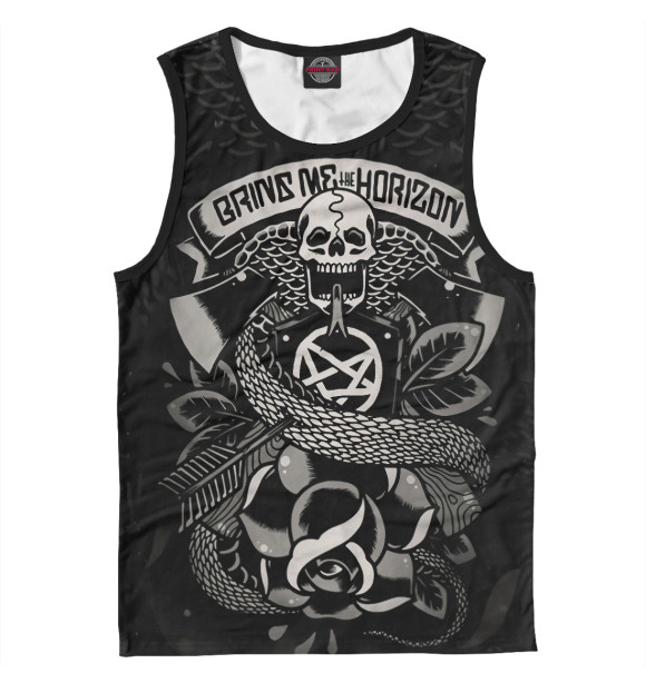 Мужская майка с изображением Bring Me The Horizon цвета Белый