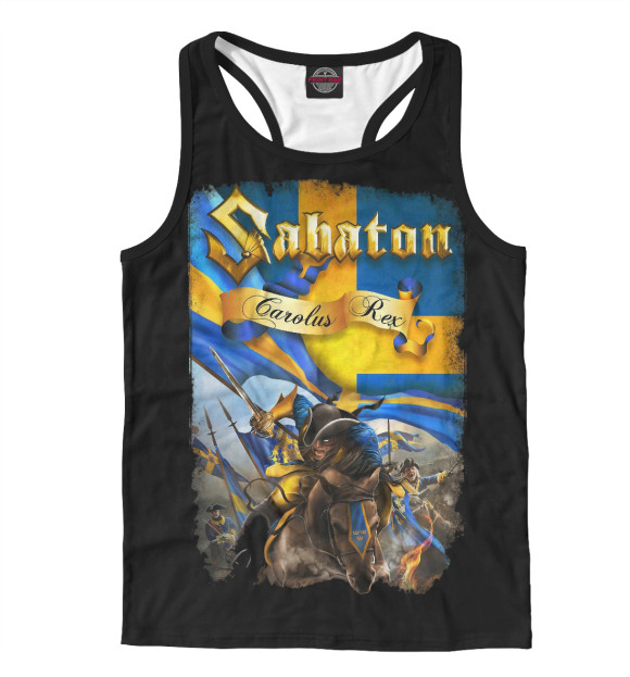 Мужская майка-борцовка с изображением Sabaton цвета Белый