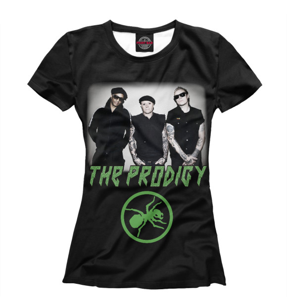 Женская футболка с изображением The Prodigy цвета Белый
