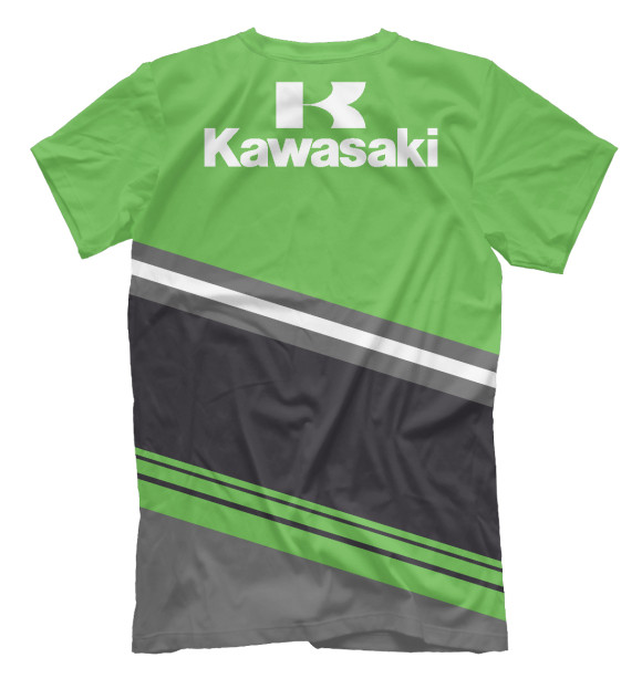 Мужская футболка с изображением Kawasaki цвета Белый