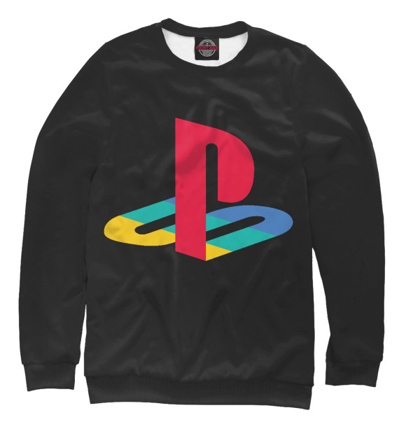 Мужской свитшот с изображением PlayStation цвета Белый