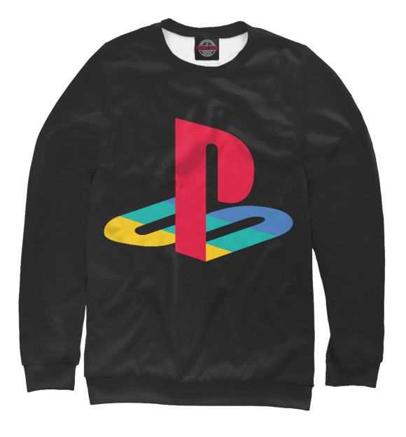 Женский свитшот с изображением PlayStation цвета Белый