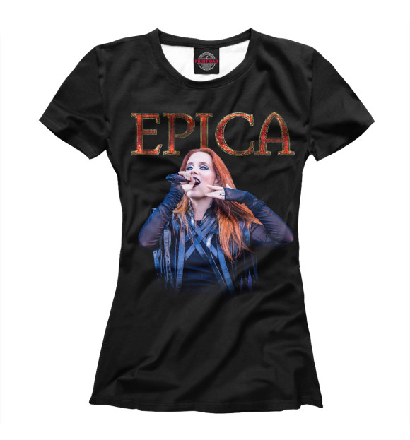 Женская футболка с изображением EPICA цвета Белый