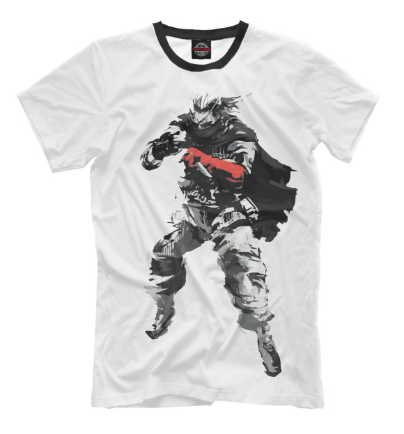 Мужская футболка с изображением Venom Snake цвета Молочно-белый