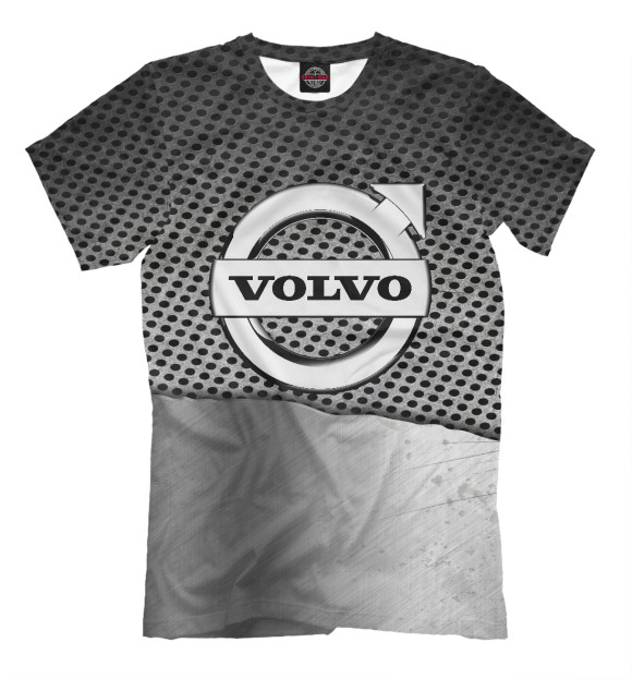 Мужская футболка с изображением Volvo цвета Серый