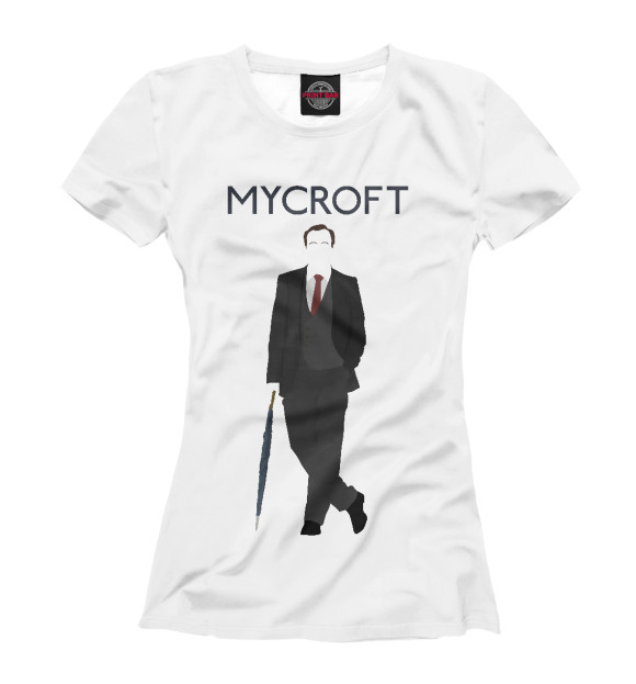 Женская футболка с изображением Майкрофт цвета Белый