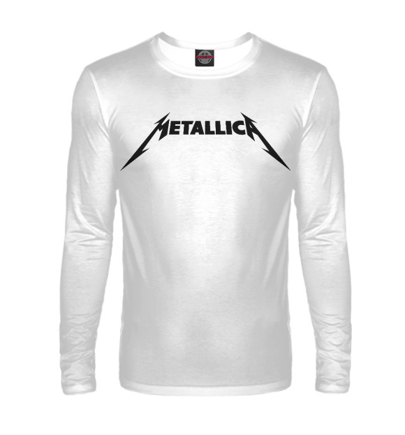 Мужской лонгслив с изображением Metallica цвета Белый