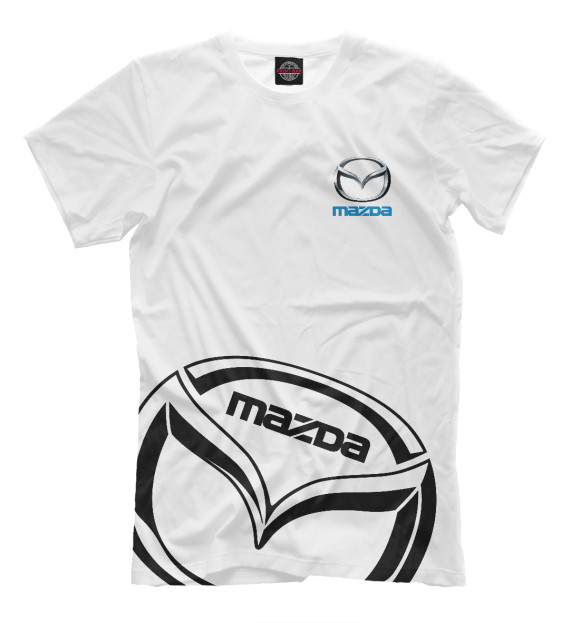 Футболка для мальчиков с изображением Mazda цвета Белый